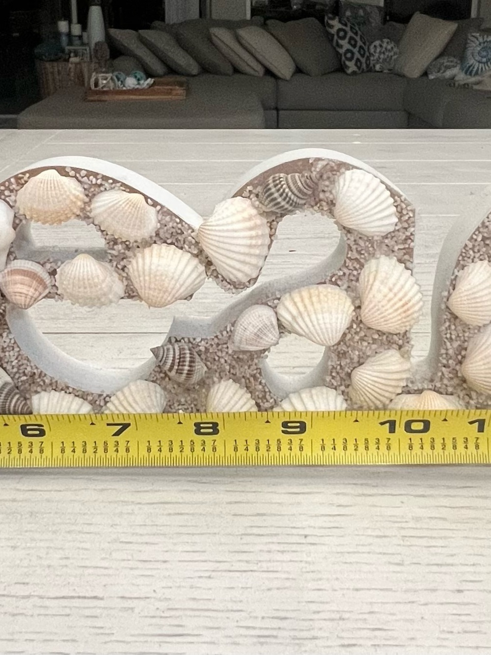 Wooden Beach Decorative Sign with Sand and Seashells - Coastal Beach Decor - Picture 5 of 7